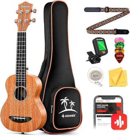 DUC-100 Concert Ukulele Mahogany Ukulele Paketi