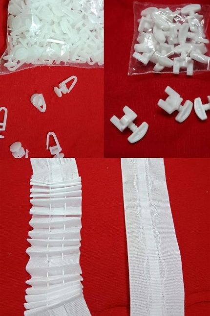 Perde Seti - Perde Ekstraforu 10 Metre(3 Cm)+Perde Kilitli Düğme(100Adet)+Perde Vidası(Stop)(10Adet)