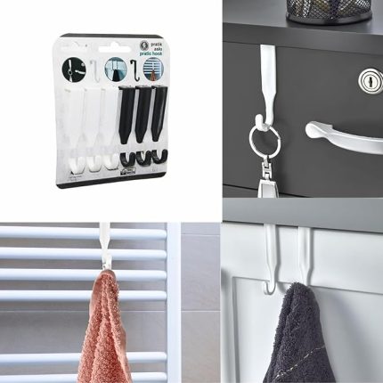 12 Adet Çok Amaçlı Askı Kapı Arkası Havlupan Çekmece Dolap Askısı