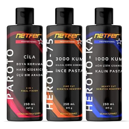 3'lü İnce Kalın Pasta Cila Set - 3x250 mL