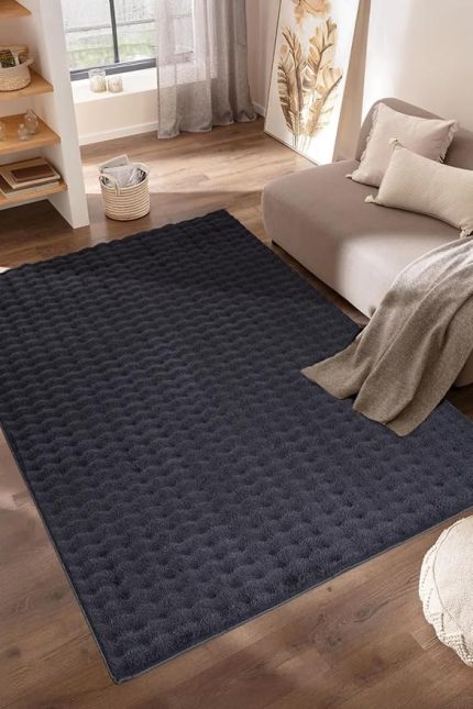 Bubble Peluş Halı - Yumuşak, Kaymaz Tabanlı, Makinede Yıkanabilir Salon Halısı (Farklı Boy Seçenekleri) (100x300)