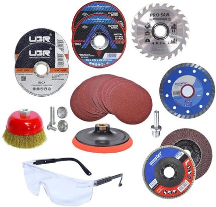 Avuç İçi Taşlama Makinesi Matkap Seti 115 mm (55 PARÇA)