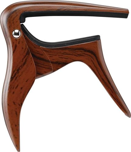 Gitar Capo, Akustik gitarlar ve elektro gitarlar için. Tek elle kullanım, Ahşap etkisi.
