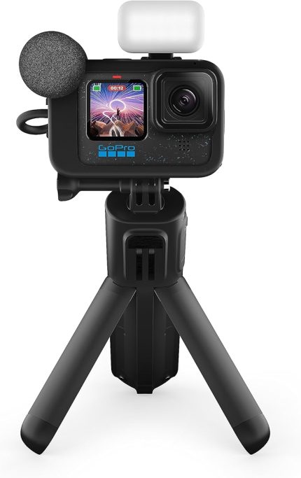 HERO12 Black Creator Edition - Volta (Pil Sapı, Tripod, Uzaktan Kumanda), Media Mod, Light Mod, Enduro Pil ve Taşıma Çantası İçerir, 1080p