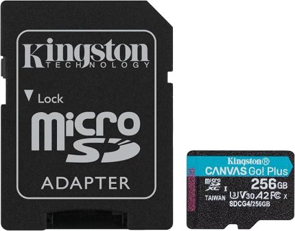 256GB Canvas Go Plus microSD Card | Up to 200MB/s | Class 10, UHS-I, U3, V30, A2 | SDCG4/256GB