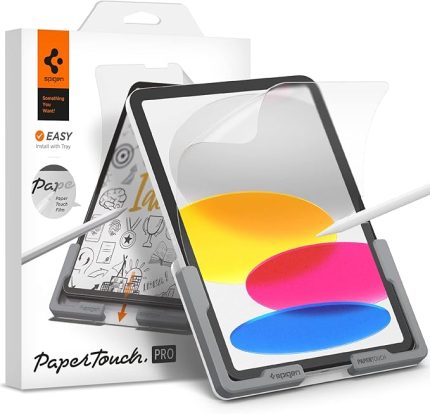 iPad 11" (2025) / 10.9" (2022) ile Uyumlu Kolay Kurulum Defter Kağıt Hissiyatlı Ekran Koruyucu Paper Touch Pro Tray Şeffaf - AFL05537 (Spigen TR Garantili)