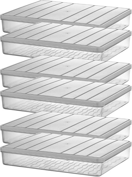 Home - Nora 6'lı 2.5 Litre Büyük Boy Ekru Saklama Kabı