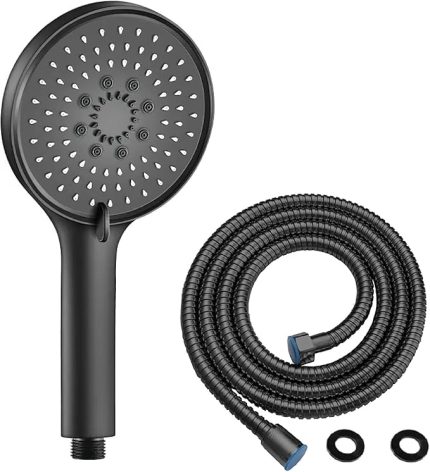 Huge Duş Başlığı Seti, Yüksek Basınçlı, Kireç Önleyici Nozlle Sistemi/Su Tasarruflu Uzun Banyo Duş Hortumu (Asorti üründür, Renk ve Şekil Değişkenlik gösterebilir)
