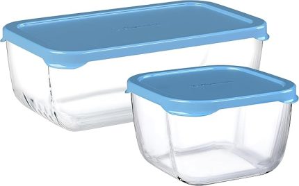 96881 3Lü Saklama Kabı Mavi Kapak