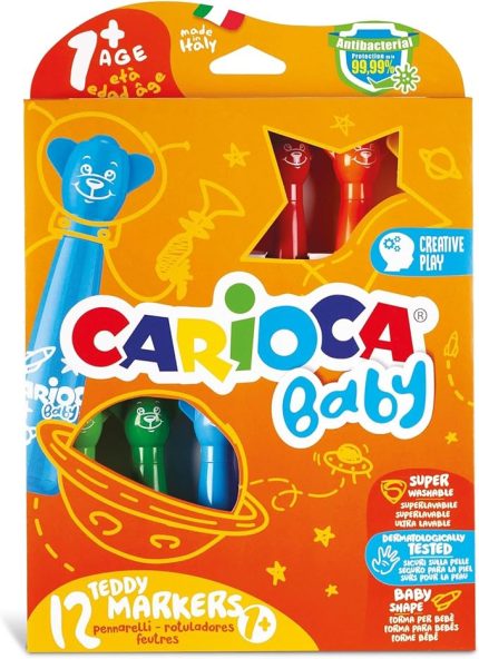 Teddy Jumbo Bebek Yıkanabilir Keçeli Boya Kalemi, 12'Li