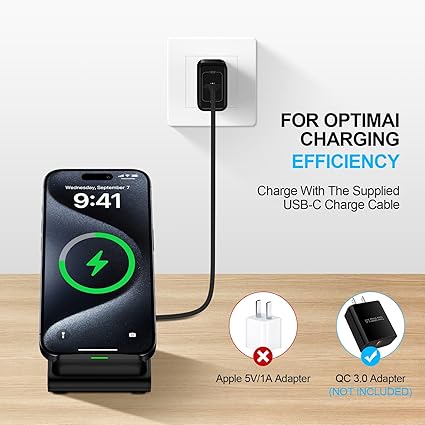 Kablosuz Şarj Cihazı Hızlı Şarj Standı Kablosuz Android Masa Telefonu Şarj Standı Samsung Galaxy S24 Ultra S24+ S24 S23 FE S22 S21 S20 S10 S9 S8, iPhone 15 Pro Max Plus 14 13 12, Pixel 8 7 - Görsel 5