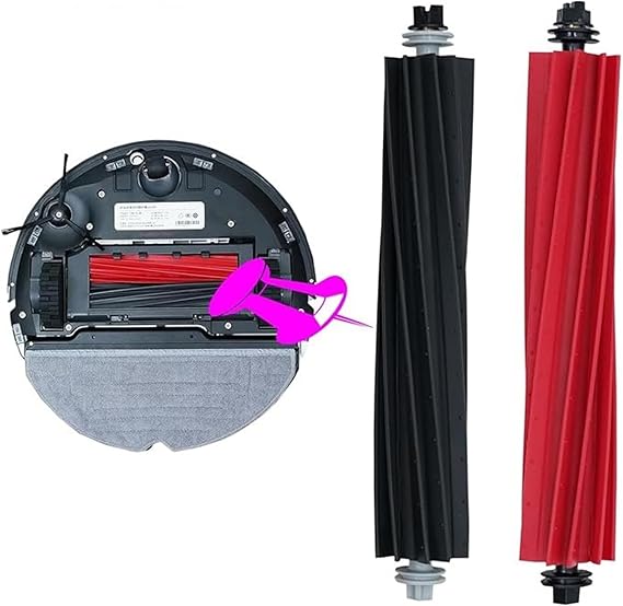 ile Uyumlu S8, S8 Plus, S8 Pro Ultra Robot Süpürge Yedek Parça Yenileme Seti-S8, S8 Plus, S8 Pro Ultra için 1 Set Silikonlu Ana Fırça,2 Adet Yan Fırça Yedek Seti-Siyah 4 Parça - Görsel 3