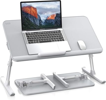 Saiji AL33 Yükseklik ve Açı Ayarlı Laptop Standı Ergonomik ve Katlanabilir Çekmeceli Çalışma Masası