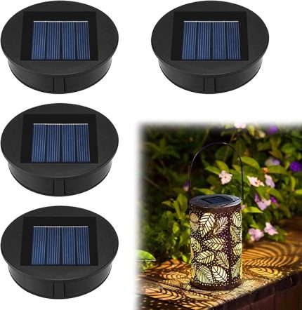 4 adet solar lamba, yedek parça, 8 cm, LED ampullü solar lambalar için yedek parçalar, bahçe lambaları için yedek güneş enerjisi modülü, asma fener, kendin yap LED solar lambalar, bahçe dekorasyonu