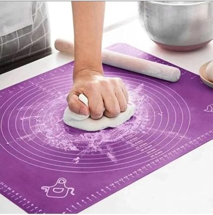 Silikon Ölçekli Hamur Açma Matı: Baklava, Börek, Ekmek, Mantı ve Erişte İçin Yoğurma Matı (40 X 50)