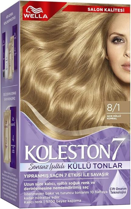 Kit 8-1 Açık Küllü Kumral Saç Boyası