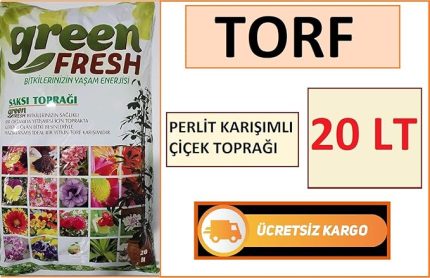 fresh Torf 20 LT Çiçek Toprağı Saksı Toprağı Doğal Tohum Ekim Torfu
