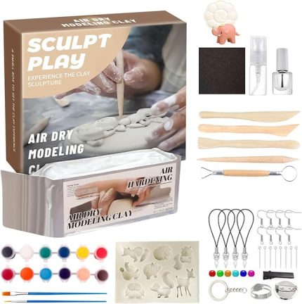 ile Kuruyan Kil Seti | 12 Renk Yumuşak Modelaj Kili Seti,Seramik & Çömlekçilik Malzemeleri Sınıf Doğum Günü Aile Etkinlikleri İçin