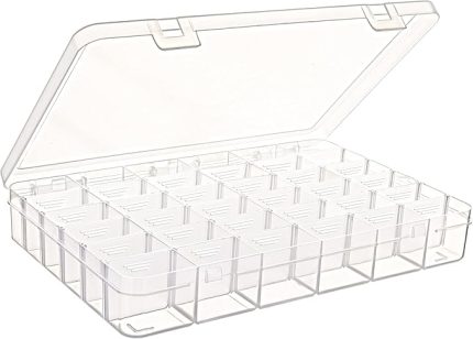 Ayarlanabilir Bölmeli Kolye Yüzük Takı Kutusu Organizer Düzenleyici Plastik Kutu 27.5x19.5x4.2
