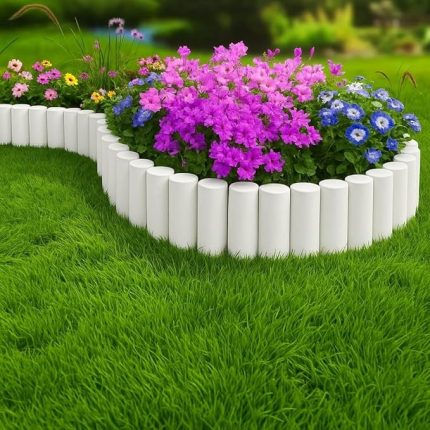 Gardentools Bahçeshop Star Gardentools Beyaz Çim Bordürü 2.3 Metre Çim Ayırıcı