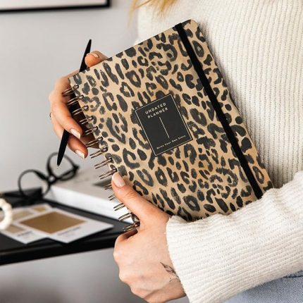 A5 Spiralli Süresiz Planlayıcı Ajanda Leopar - 15x21