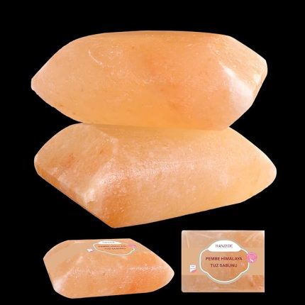 Bitkisel Himalaya Tuz Sabunu 300-350 Gr x 2 Adet Zengin Mineralli Doğal Saf Pembe Himalaya Kaya Tuzu Sabunu Doğal Peeling