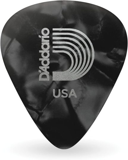 Planet Waves 1CBKP6-10 Picks Pearl Celluloid Picks Black Pearl 10 Picks Standard Shape in Heavy