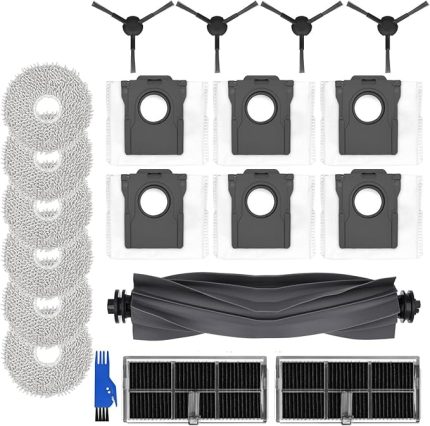 için Z/F Aksesuar Kiti L10s Pro Ultra Isı/L10s Ultra Gen 2/X30 Ultral Robot, 6 Toz Torbası, 6 Mop, 1 Ana Fırça, 2 Filtre, 4 Yan Fırça