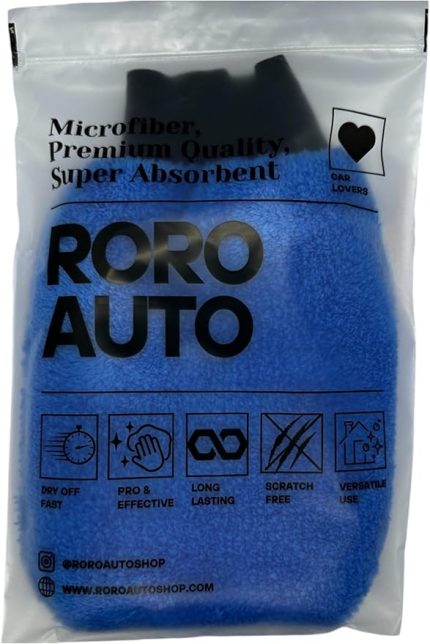 Auto Vezüv Mikrofiber Araç Yıkama Eldiveni Mavi