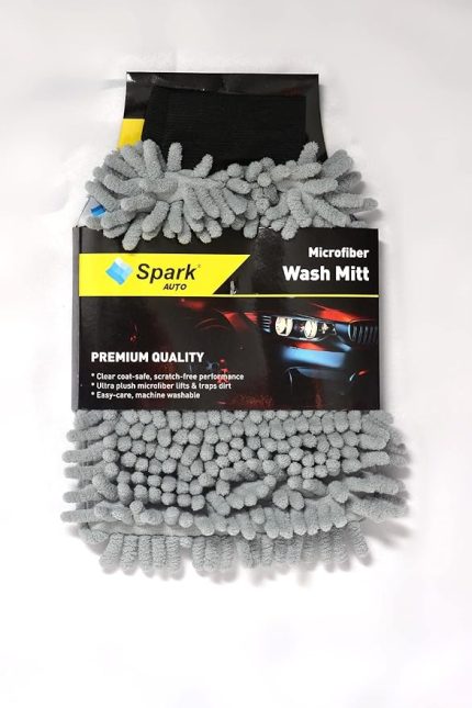 7050 Mikrofiber Şönil Oto Temizlik ve Kurulama Eldiveni 16x24 cm. GRİ