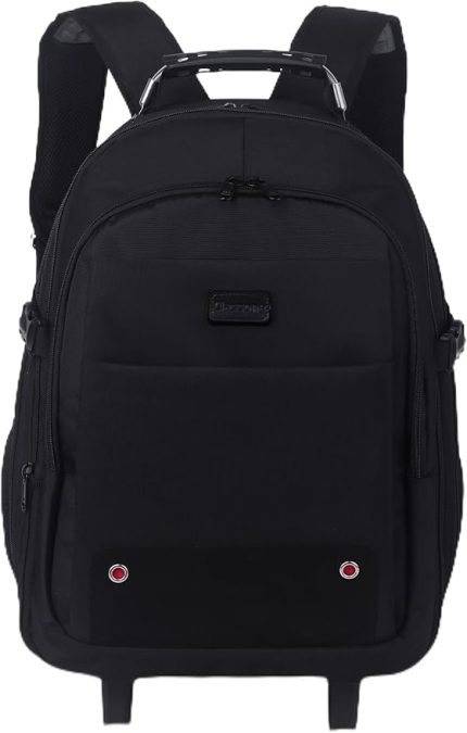 VIP Travel Serisi Tekerlekli Trolley 17,3,15,6,14 Uyumlu Sırt Laptop Çantası - Siyah