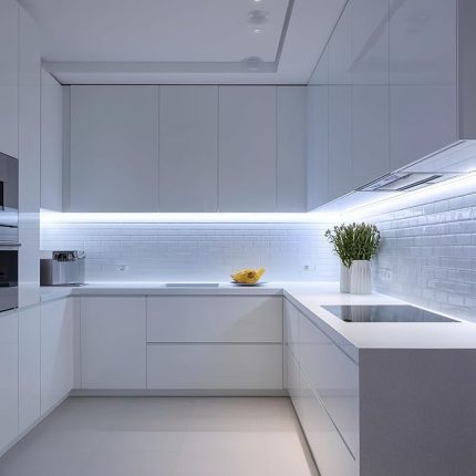 Metre Beyaz Şerit Led Çevirmeli Anahtar Tak Çalıştır Hazır Set Adaptör Dahil, Açma-Kapama, Parlaklık Ayarı Yapılabilir, Mutfak, Tezgah, Dolap içi, Ayna, Tv Ünitesi Aydınlatma