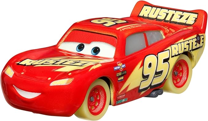 Karanlıkta Parlayan Yarışçılar Tekli Karakter Araçlar HPG76 - Hpg77 Lightning Mcqueen