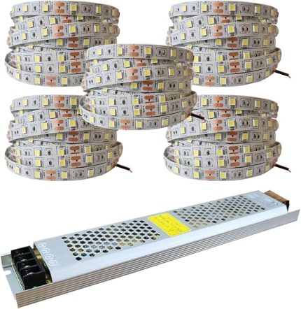 LED 4040 Yeni Nesil 25 Metre Şerit LED 12nan 33 Amper 400 Watt LED Trafo Oturma Odası, Yatak Odası nane Mutfak için Gizli Aydınlatma Amber, Amber Led