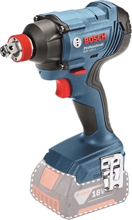 Professional GDX 180-LI Akülü Darbeli Somun Sıkma (18 Volt, SOLO, Karton Kutuda, 180 Nm maks. tork, 1/4" altıgen uç girişi, 1/2" kare uç girişi)
