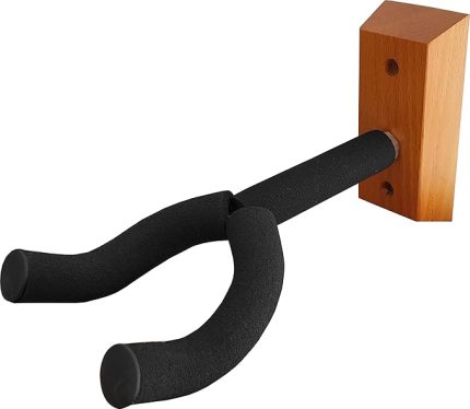 Gitar Duvar Askısı Ahşap Dayanaklı Metal Askı Guitar Wall Hanger