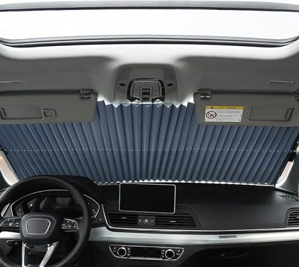 Otomatik çekilebilir güneşlik, otomobil ön camı vizörü, vantuz korumalı, otomobil ön camı ve arka cam gömülebilir vizör, ısı ve güneş ışınlarına karşı korur