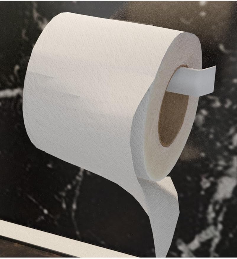 Metal Beyaz Yapışkanlı Tuvalet Kağıtlık, Yapışkanlı Wc Kağıtlık, Tuvalet Kağıdı Askısı 3M Yapışkanlı Tasarım MT73B - Görsel 2