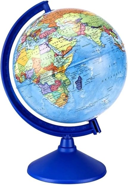 Store Dünya Küresi 26 Cm Siyasi Yer Küre Kırılmaz Özellikli Yazılabilir Harita Yüksek Kalite (Işıksız)