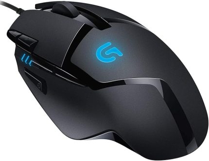 G G402 Hyperion Fury Kablolu Oyuncu Mouse, 4.000 DPI, Ultra Hızlı 500 IPS İzleme Hızı, 8 Programlanabilir Tuş, 1 ms Bildirim Hızı, Siyah