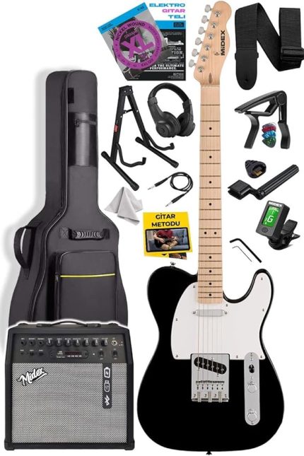 TLX-50WB-50AMP Tele Kasa Maple Klavye 2 Single-Coil 50W Amfili Elektro Gitar