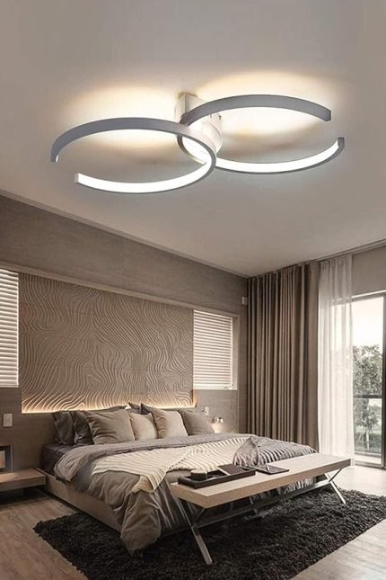 Avize Noris Modern Tasarım Beyaz Renk Salon Mutfak Hol Beyaz Led 2 Li Avize