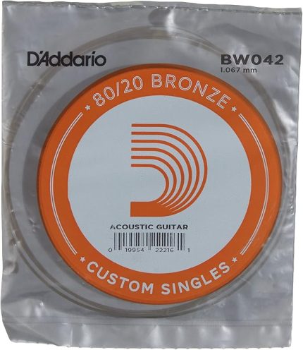 Bw042 Akustik Tek Tel, 80/20 Bronze Wound, 042, (La) Pak