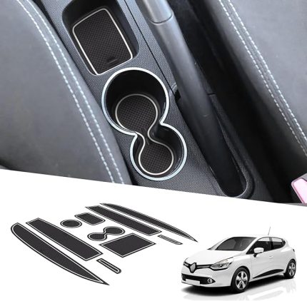 clio 4 Renault CLIO 4 2013-2018 2019 ile uyumlu, kaymaz paspaslar, orta konsol, kolçak, kauçuk paspas, Clio 4 içecek tutucu, mat, kullanım mızrağı, kaymaz kapı dikişi paspasları, 10 adet