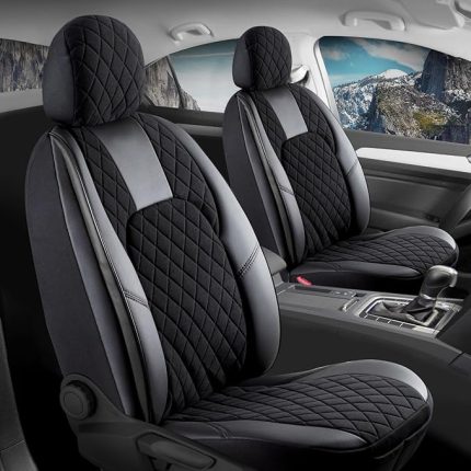 Passat B5 ile Uyumlu Lüx Yarı Deri Oto Koltuk Kılıfı Ön Arka Takım Chester SİYAH