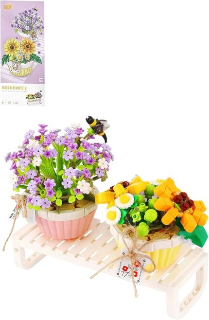 Loz Dekoratif Ve Koleksiyonluk Çiçek Buketi 543 Parça Çiçek Modeli Yapım Seti FFLZ-1674