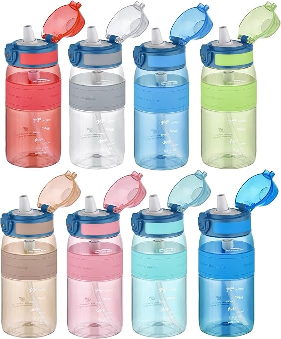 FiftyFifty Pipetli(ısırılamaz) 440 ml Silikon Gövde Tritan Su Matarası - Görsel 2