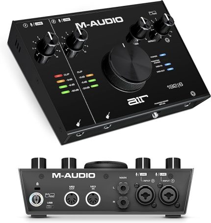 Air192x6 USB MIDI ses arayüzü, stüdyo kalitesinde kayıtlar için, 2 XLR ve Line girişleri ve kayıt yazılımı