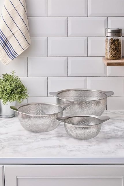 S/S Protools Kulplu Paslanmaz Çelik Süzgeç 22 Cm Ar264973