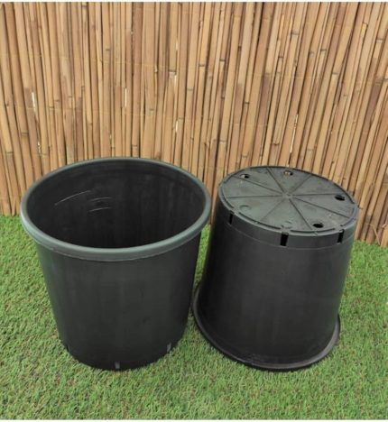 Üretim Saksısı 5 Adet 11,5 Lt 24X24 Cm Plastik Saksı Siyah Üretim Saksı Bitki Saksısı